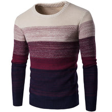 Load image into Gallery viewer, Men&#39;s O Neck Striped Sweater