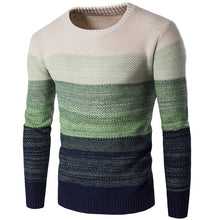 Load image into Gallery viewer, Men&#39;s O Neck Striped Sweater