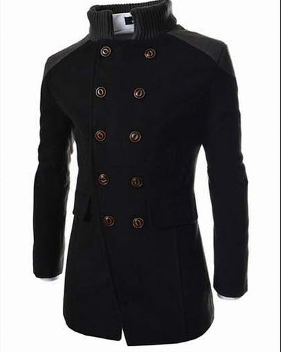 Men's Woolen Double Breasted Overcoat