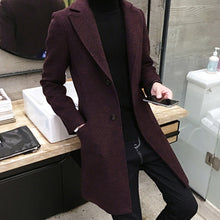 Load image into Gallery viewer, Men's Thick Wool Trench Coat