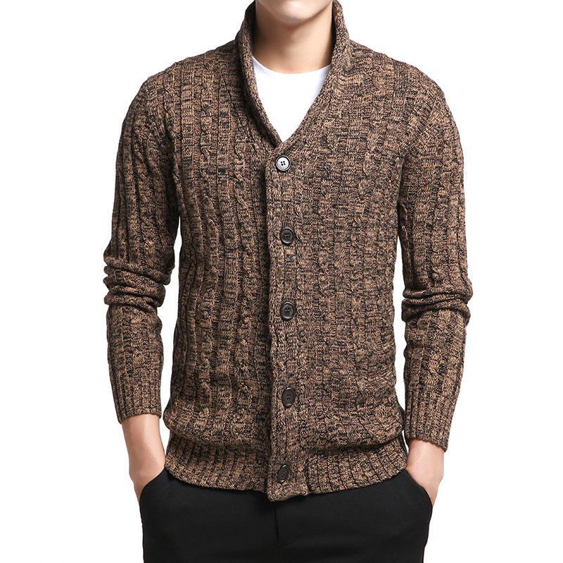 Men's V-Neck Slim Cardigan