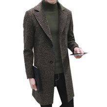 Load image into Gallery viewer, Men's Thick Wool Trench Coat