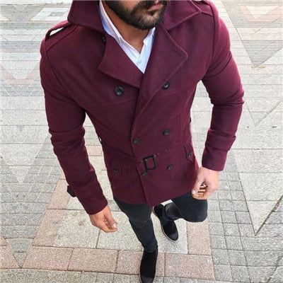 Men's Double Breasted Trench Coat