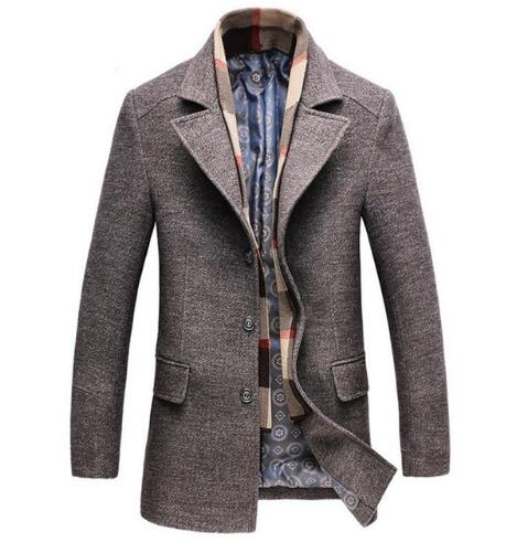Men's Casual Slim Overcoat