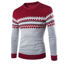Load image into Gallery viewer, Men&#39;s O Neck Striped Sweater
